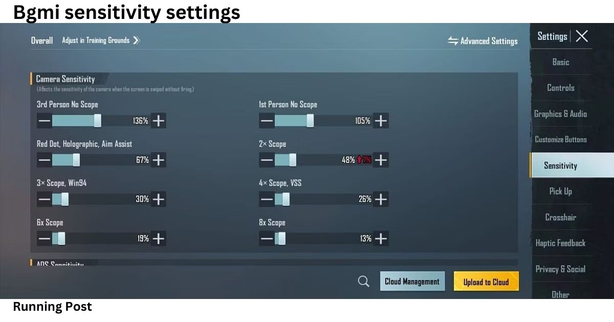 BGMI Sensitivity Settings