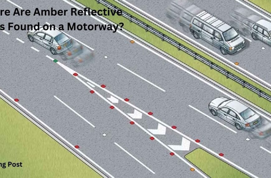 Where Are Amber Reflective Studs Found on a Motorway