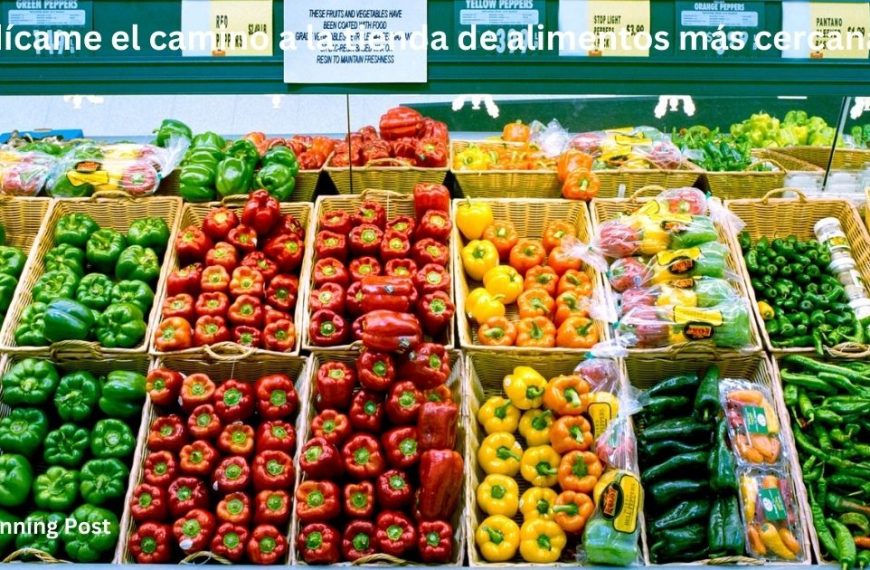 Indícame el camino a la tienda de alimentos más cercana