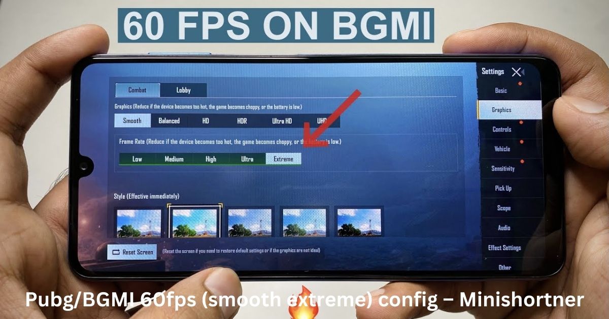 PUBG/BGMI 60fps (Smooth Extreme) Config – Minishortner