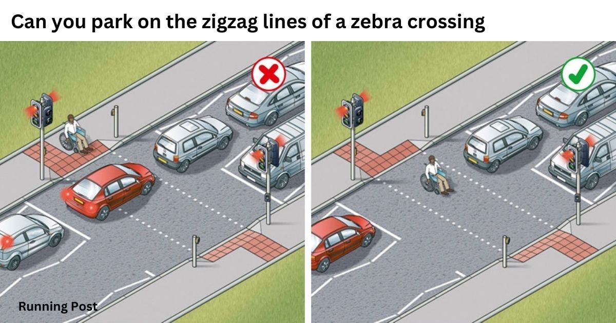 Can you park on the zigzag lines of a zebra crossing when there are no other parking spaces to be found