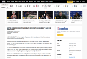 LA Clippers vs Denver Nuggets Match: Player Stats…