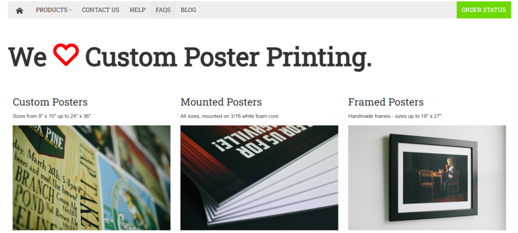 short run poster printingβ