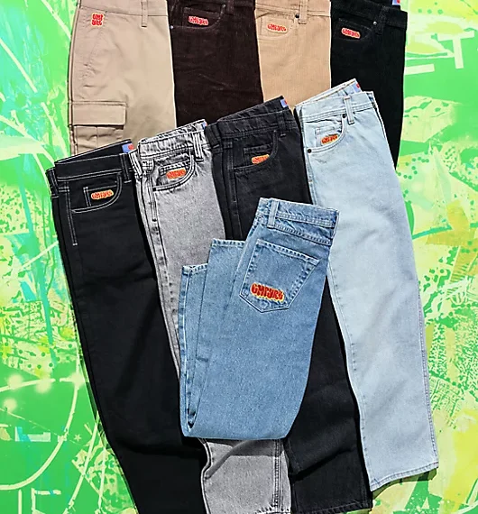 Empyre Loose Fit Blue Denim Skate Pants