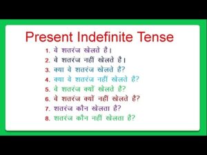 Past Indefinite Tense Exercise in Hindi