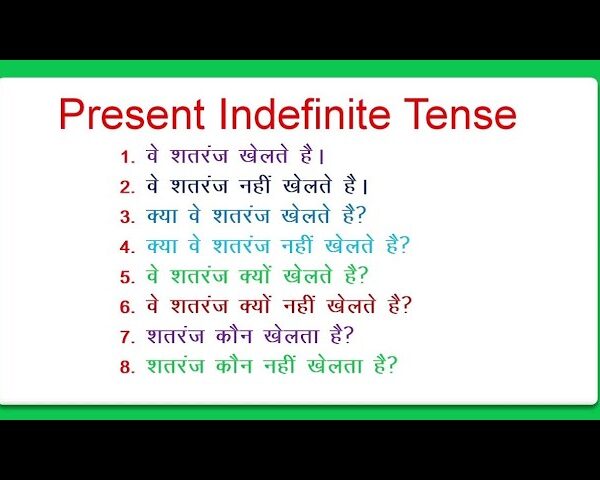 Past Indefinite Tense Exercise in Hindi